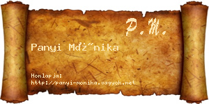 Panyi Mónika névjegykártya
